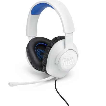JBL Quantum 100P Console fejhallgató fehér-kék PS4/PS5/XBOX SERIES/NSW