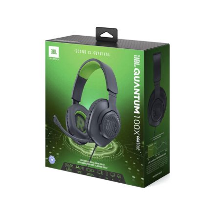 JBL Quantum 100X Console gamer fejhallgatób fekete PS4/PS5/Xbox Series/NSW/PC