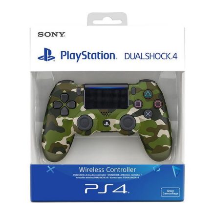 PS4 kontrolller vezeték nélküli Green Camouflage