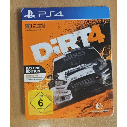 DiRT 4 - Day One Edition+Steelbook PS4 használt