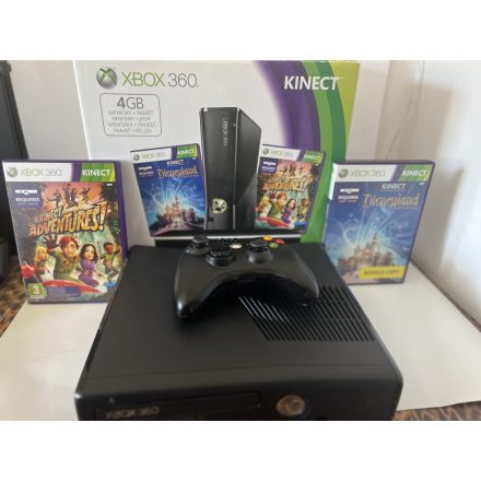 XBOX 360 S 4GB konzol+kinect+jatékok hasznàlt